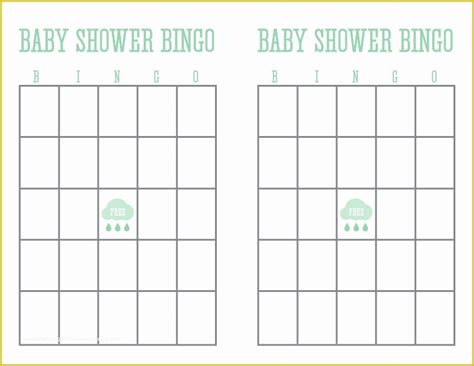 Free Baby Shower Bingo Blank Template Of 8 Best Of Baby Bingo Printable