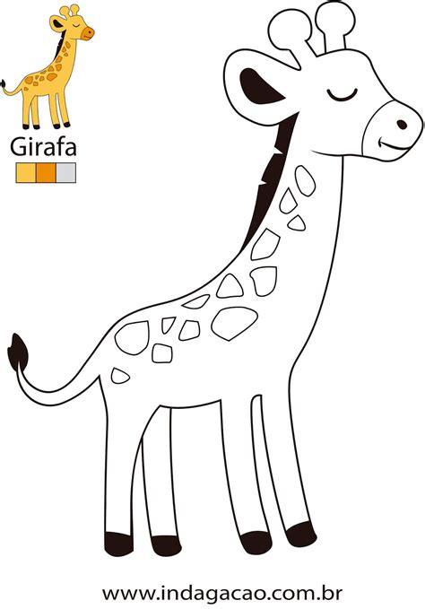 30 Desenhos De Girafa Para Pintarcolorir E Imprimir Girafa Para Colorir