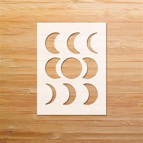 Moon Phases Stencil Magical Stencil Moon Stencil Moons Etsy