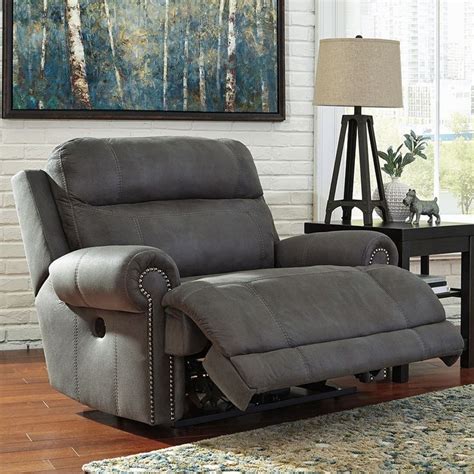 The Austere Gray Zero Wall Power Recliner By Signature Design By Ashley