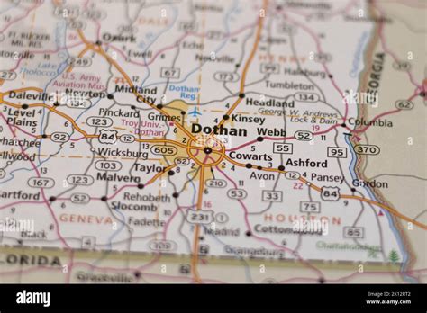 Dothan Alabama Wall Map Red Line Style By Marketmaps - vrogue.co