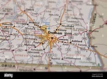 The city of Dothan Alabama on a road map upclose Stock Photo - Alamy