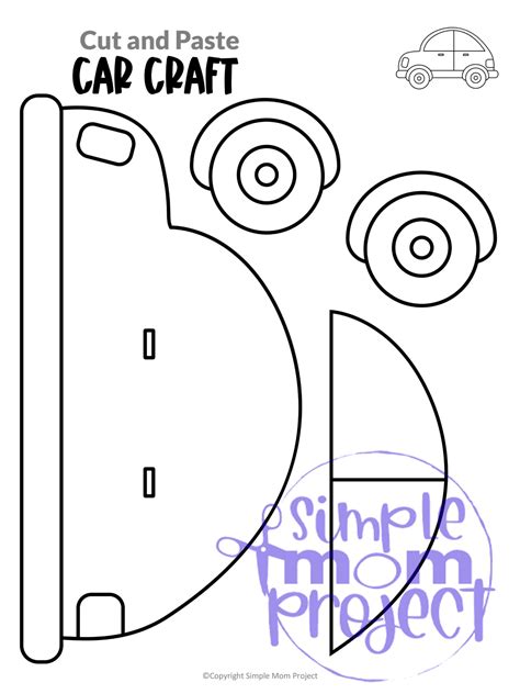 Printable Car Craft Template Simple Mom Project