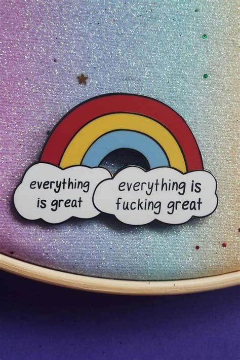 everything is great enamel pin louis tomlinson pin funny pins one direction merch rainbow