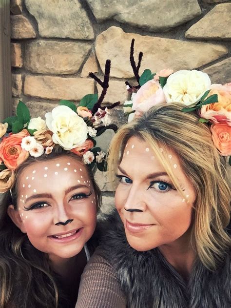 Great mother and son or mother and daughter shirt! Mother/daughter deer DYI costumes, headbands, makeup ...