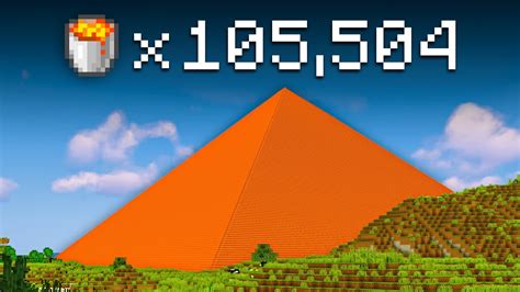 We Built A Pyramid Using Only Lava In Minecraft Youtube