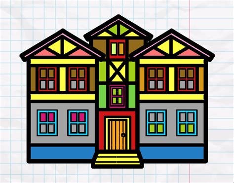 Desenho De Casas Pintado E Colorido Por Usuário Não Registrado O Dia 15