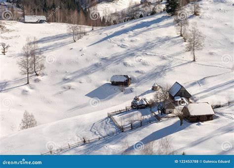 Traditional Homes In Romania Transylvania Winter In Carpathian