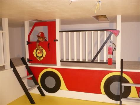 They can use it to store toys inside and also to sit down and relax! Non-bed fire truck loft. (But COULD do it as a bed, lol ...