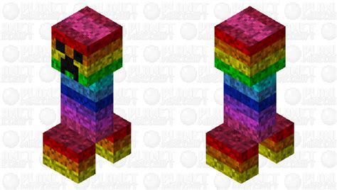 Rainbow Creeper Minecraft Mob Skin