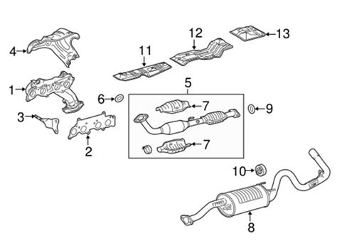 2005 Toyota Tacoma Exhaust System Diagram