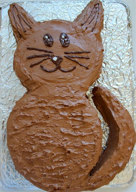 How To Make An Easy Cat Cake Birthday Cake For Cat Cat Cake Cake Shapes