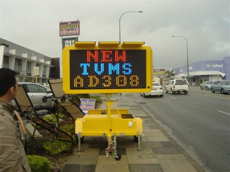 Full Color Portable Led Sign Vms Trailer For Hire In Perth Ad Engineering