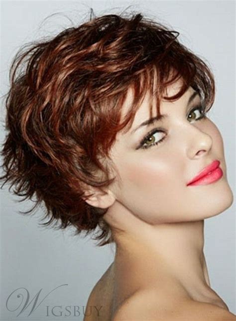 Graceful Short Feathered Pixie Haircut With Wispy Bangs Synthetic Hair