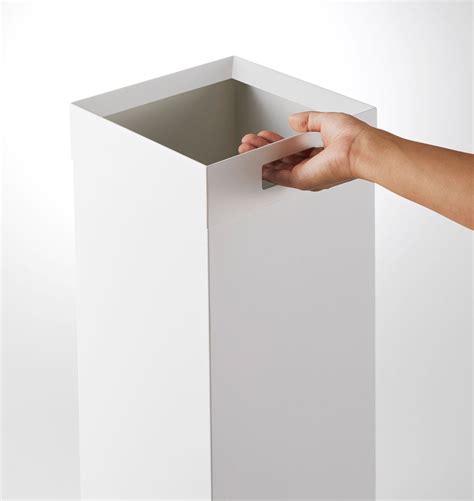 Yamazaki Home Official Site Tower Tall Trash Can White