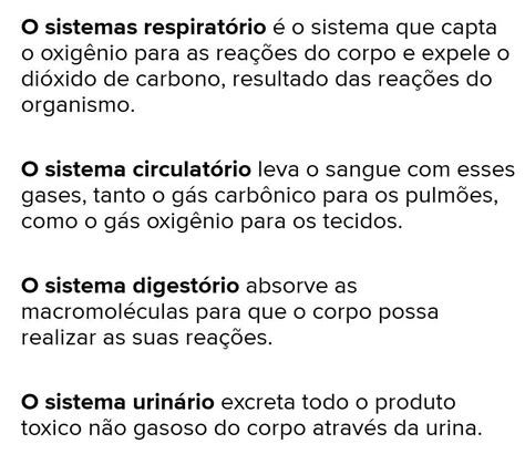 Integração Entre Os Sistemas Digestório Respiratório E Circulatório 5 Ano