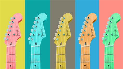 Download Fender Colors Colorful Guitar Music Artistic Hd Wallpaper By