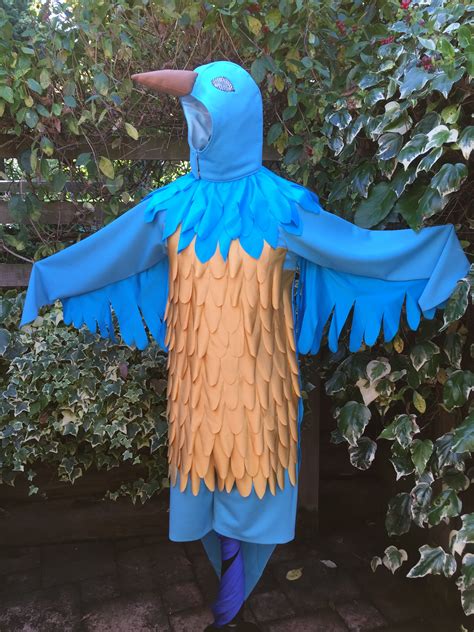Unisex Kingfisher Bird Costume For Hire Bird And Animal Fancy Dress