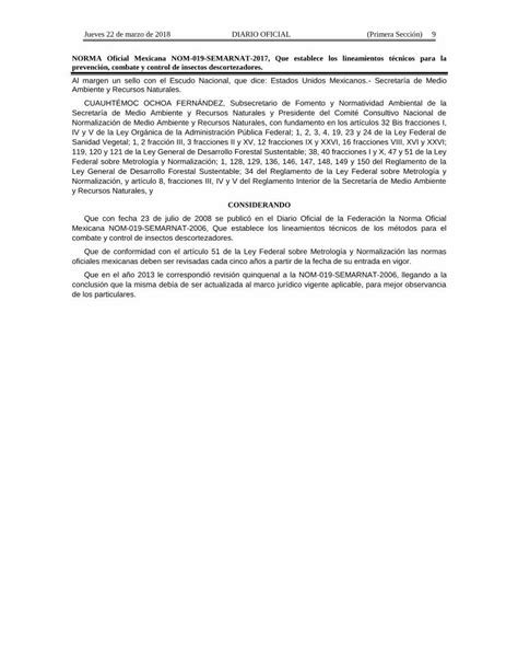 PDF NORMA Oficial Mexicana NOM SEMARNAT Que Sivicoff Cnf
