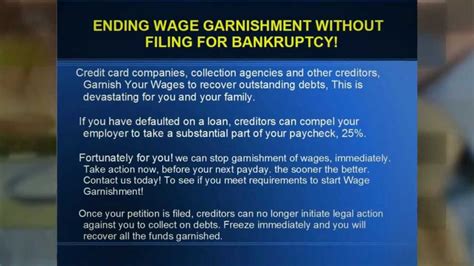 But this information usually isnt reliable enough to begin wage garnishment or collections. How To Stop Wage Garnishment Without Bankruptcy - YouTube