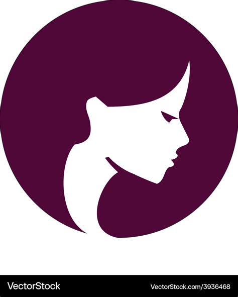 Beautiful Girl Logo Design Template Spa Or Vector Image