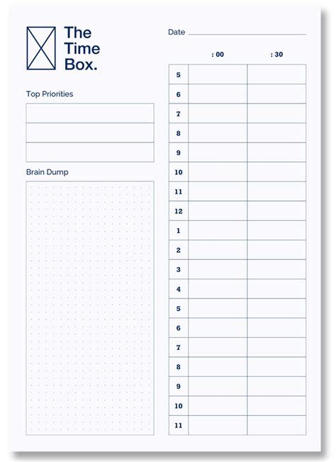 Buy The Time Box Daily Time Management Planner Time Blocking To Do