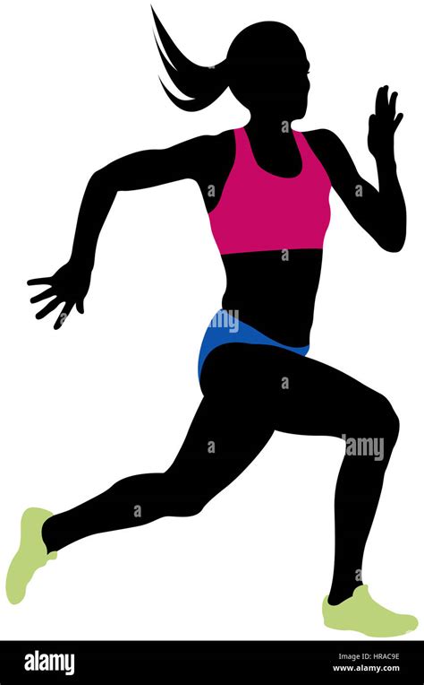 Young Woman Athlete Runner Running Sprint Stock Photo Alamy