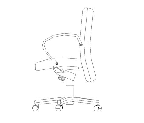 Chair For Office Use Detail Cad Blocks 2d View Layout File Cadbull