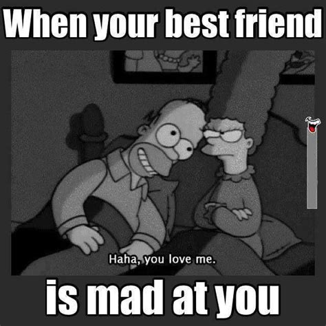 lol can t stay mad at em for long when your best friend funny pictures friend memes