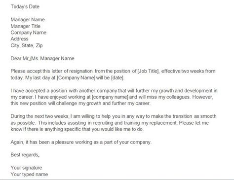 Please edit according to your needs: 40 Two Weeks Notice Letters & Resignation Letter Templates ...