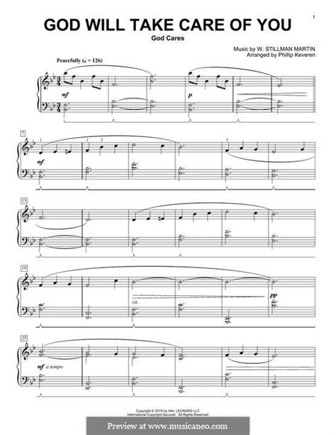 God Will Take Care Of You By Ws Martin Sheet Music Notes Sheet