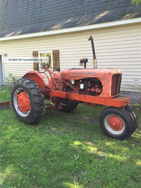 Allis Chalmers Wd Tractor Good Running Order 1950 Narrow Front Rear Tires