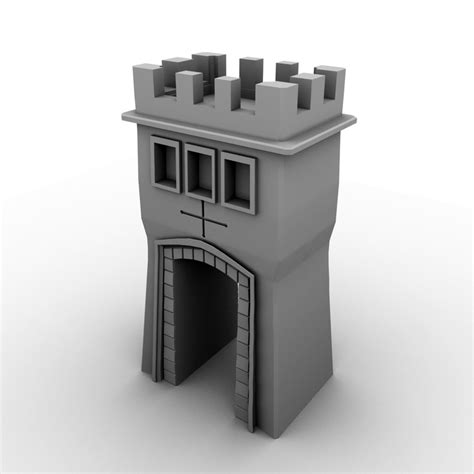 3d Model Medieval Tower Gatehouse