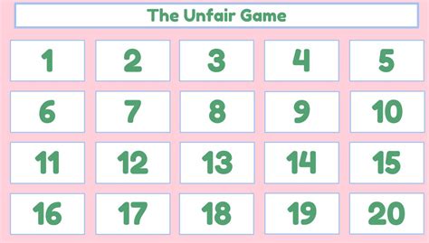 The Unfair Game Template Free