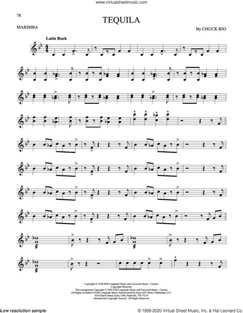 The Champs Tequila Sheet Music Notes Chords Download Printable Piano