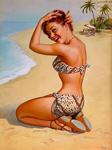 Vintage Poster Of Girls In Swimsuits Swimsuits