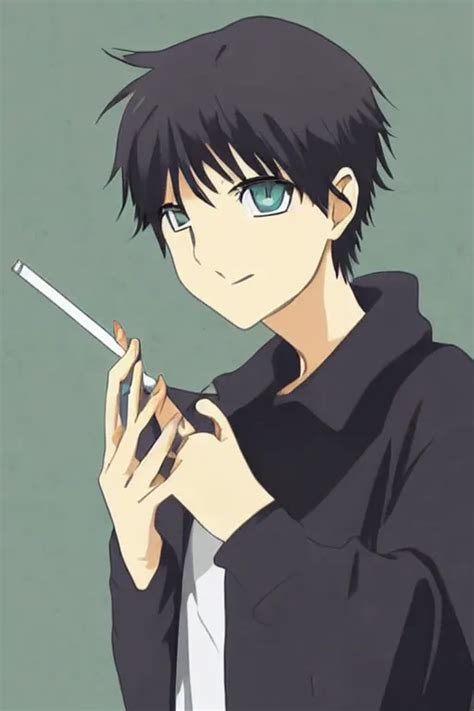 Anime Boy Smoking Cigarette Stable Diffusion Openart