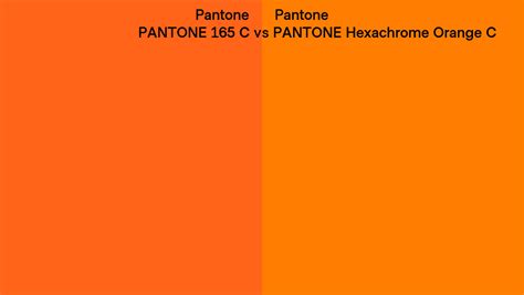 Pantone 165 C Vs PANTONE Hexachrome Orange C Side By Side Comparison