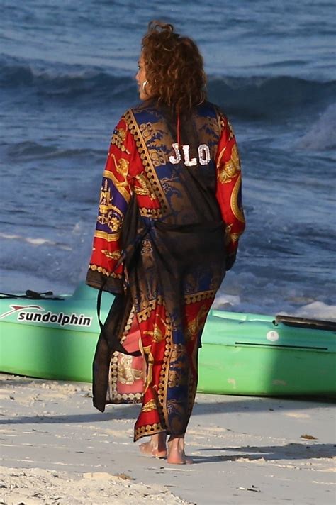 Jennifer Lopez In A Red Bikini At A Beach In Turks And Caicos GotCeleb