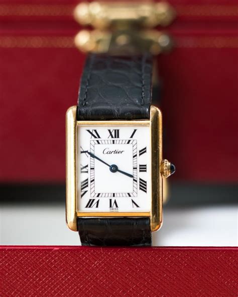 1950s Cartier Tank Louis Manual Wristwatch 18 Karat
