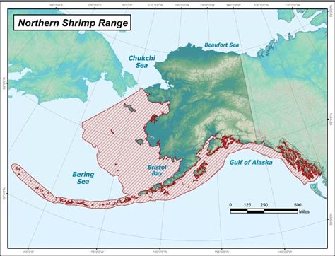 Northern Shrimp Range Map Alaska Department Of Fish And Game