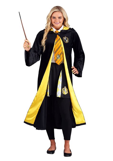 Deluxe Harry Potter Plus Size Hufflepuff Robe For Adults