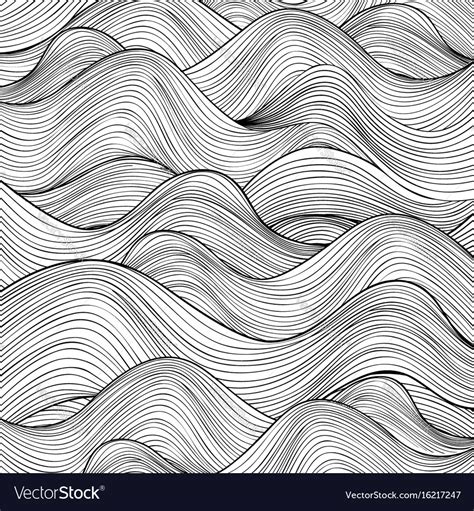 Canvas color:as the photo shown package content:1 piece,roll in the pvc tube size: Wave line pattern sea water texture abstract Vector Image