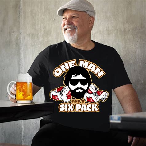 One Man And A Six Pack Funny Beer Shirts Beer Shirts Men Vintage