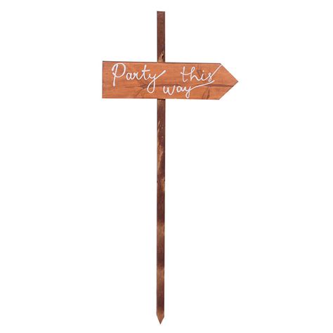 Wooden Arrow Sign Party This Way Hire In Style