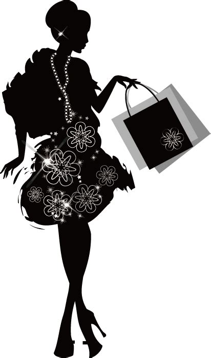 Shopping Fashion Woman Silhouette Png Download 412700 Free