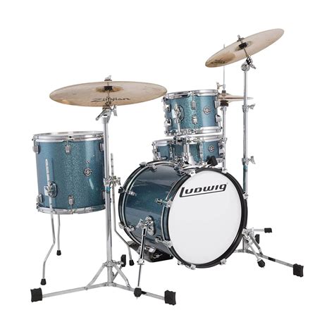Ludwig Questlove Breakbeats 1013165x14 4pc Drum Kit Azure Sparkle
