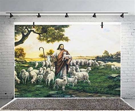Laeacco Dusk Shepherd Sheep Flock Grassland Fresco Backdrop Vinyl