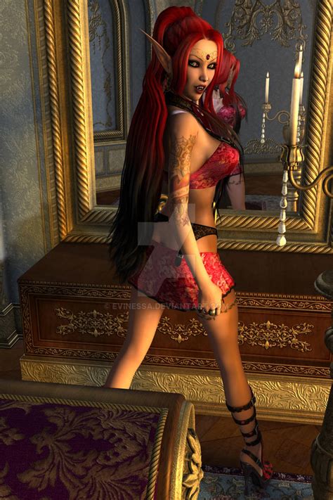 Sexy Fantasy Red Elf 33 By Evinessa On Deviantart