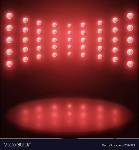 Vector Stage Lighting Background With Red Light Bulbs Download A Free